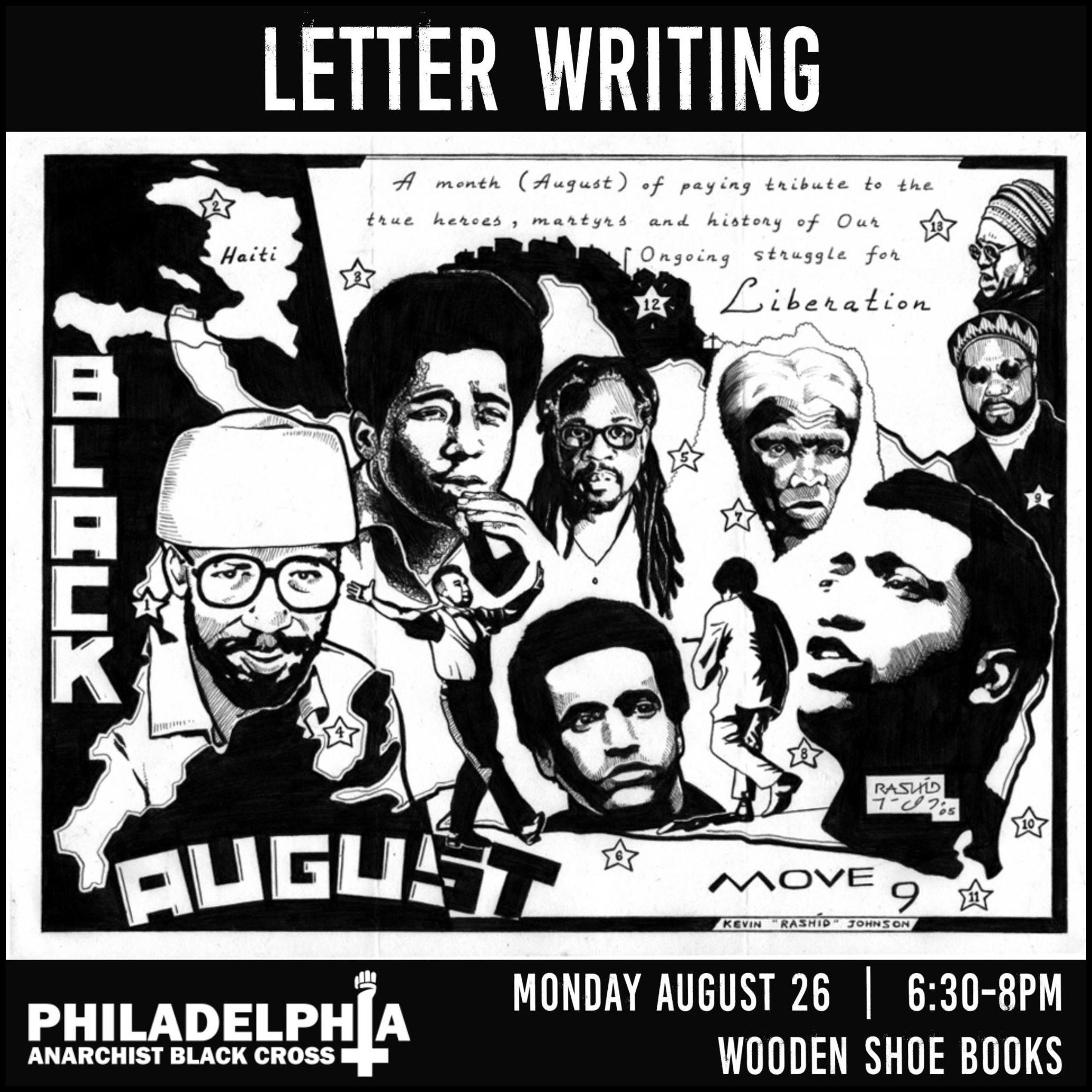 Monday August 26th: Black August Letter-writing